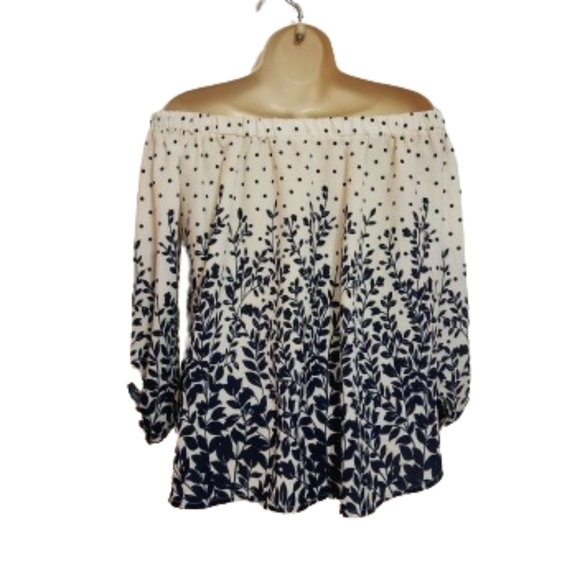 Miley And Molly Floral Dot Off The Shoulder Top Large - Picture 5 of 12